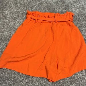 h&m orange paper bag shorts